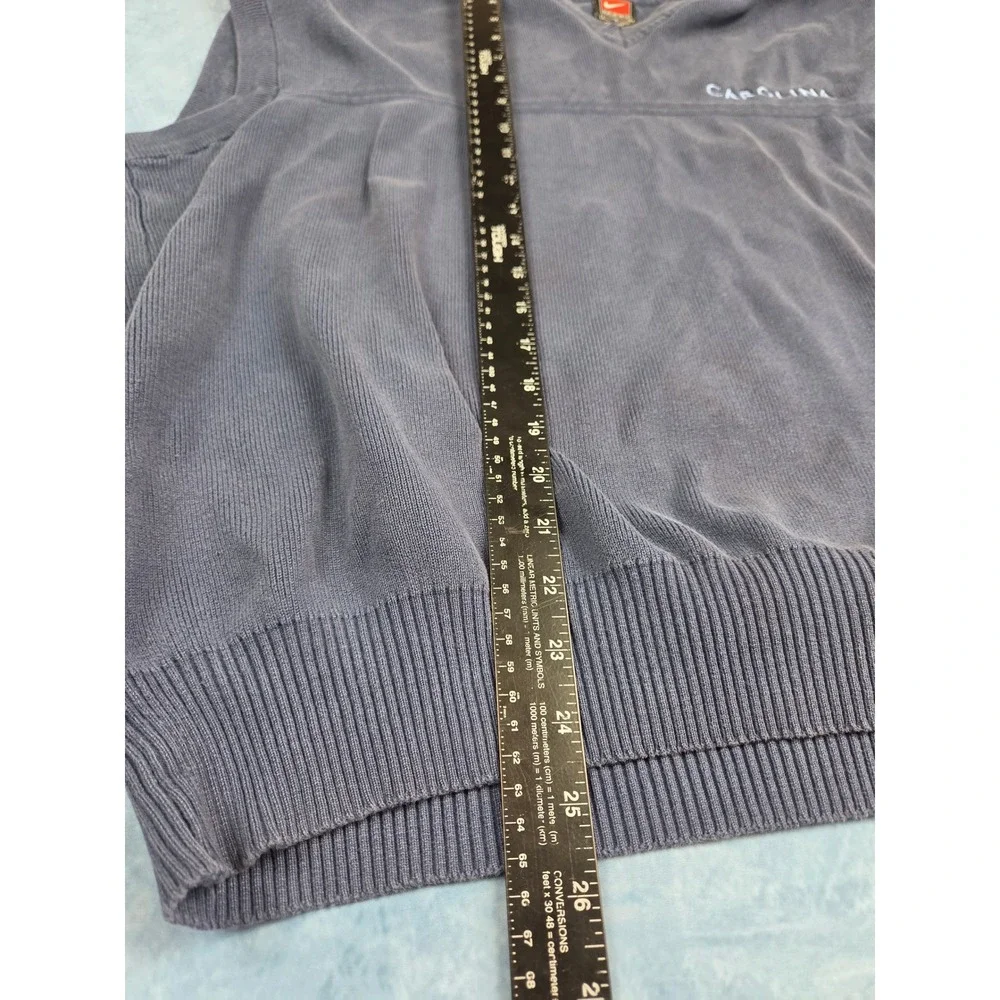 Vintage Nike Team Men's Sweater Vest L Navy UNC Carolina Tar Heels V-Neck